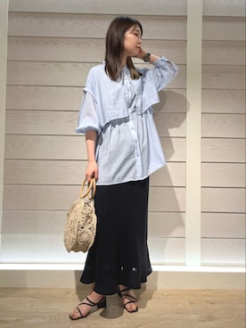 「サークルバッグ」｜FREDY&GLOSTER stylingさん（レディース・160cm）の春コーディネート