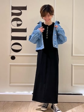 「FREDY&GLOSTER」｜「アイテム（デニムジャケット）」を使った、FREDY&GLOSTER stylingさん（レディース・160cm）の冬コーディネート