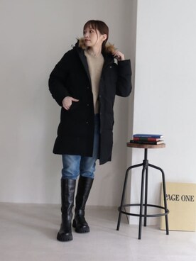 「GEVACO」｜「アイテム（ダウンジャケット/コート）」を使った、FREDY&GLOSTER stylingさん（レディース・158cm）の秋コーディネート
