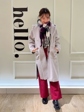 「fredy emue（フレディエミュ）のアイテム（その他アウター）」を使った、FREDY&GLOSTER stylingさん（レディース・160cm）の冬コーディネート