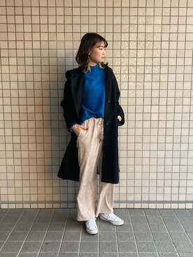 「fredy emue（フレディエミュ）のアイテム（その他アウター）」を使った、FREDY&GLOSTER stylingさん（レディース・160cm）の冬コーディネート