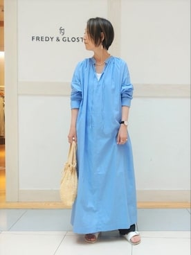 「FREDY&GLOSTER」｜「アイテム（シャツワンピース）」を使った、FREDY&GLOSTER stylingさん（レディース・157cm）の秋コーディネート