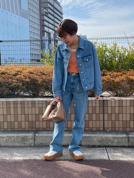 「FREDY&GLOSTER」｜「アイテム（デニムジャケット）」を使った、FREDY&GLOSTER stylingさん（レディース・160cm）の冬コーディネート