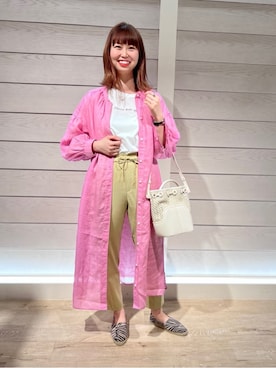 「FREDY&GLOSTER」｜「アイテム（シャツワンピース）」を使った、FREDY&GLOSTER stylingさん（レディース・160cm）の春コーディネート