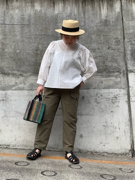 「fredy repit（フレディレピ）のアイテム（帽子）」を使った、FREDY&GLOSTER stylingさん（レディース・160cm）の春コーディネート