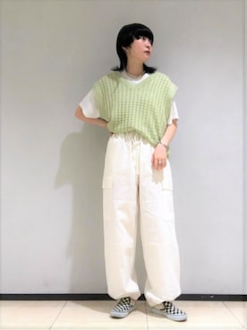 「FREDY&GLOSTER（フレディアンドグロスター）のアイテム（Tシャツ/カットソー）」を使った、FREDY&GLOSTER stylingさん（レディース・160cm）の夏コーディネート