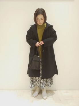 「fredy emue（フレディエミュ）のアイテム（その他アウター）」を使った、FREDY&GLOSTER stylingさん（レディース・160cm）の冬コーディネート