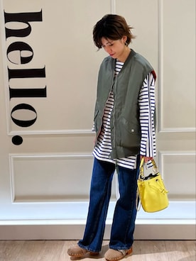 「andrea cardone（アンドレアカルドネ）のアイテム（バッグ）」を使った、FREDY&GLOSTER stylingさん（レディース・160cm）の冬コーディネート