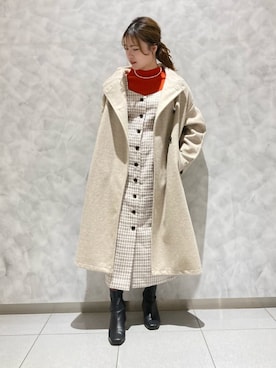 「fredy emue（フレディエミュ）のアイテム（その他アウター）」を使った、FREDY&GLOSTER stylingさん（レディース・160cm）の秋コーディネート