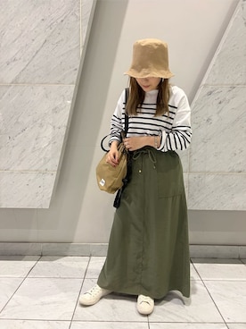 「fredy repit（フレディレピ）のアイテム（帽子）」を使った、FREDY&GLOSTER stylingさん（レディース・160cm）の春コーディネート