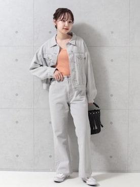 「FREDY&GLOSTER」｜「アイテム（デニムジャケット）」を使った、FREDY&GLOSTER stylingさん（レディース・160cm）の冬コーディネート