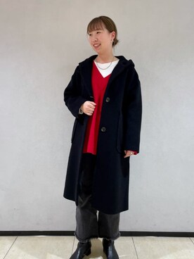 「fredy emue（フレディエミュ）のアイテム（その他アウター）」を使った、FREDY&GLOSTER stylingさん（レディース・160cm）の冬コーディネート