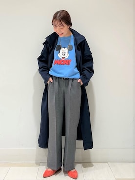 「レトロ」｜「アイテム（ステンカラーコート）」を使った、FREDY&GLOSTER stylingさん（レディース・170cm）の秋コーディネート