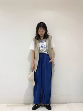 「fredy repit（フレディレピ）のアイテム（帽子）」を使った、FREDY&GLOSTER stylingさん（レディース・160cm）の春コーディネート