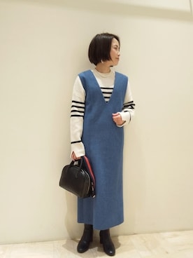 「fredy repit（フレディレピ）のアイテム（バッグ）」を使った、FREDY&GLOSTER stylingさん（レディース・160cm）の冬コーディネート