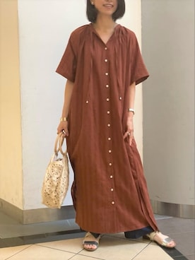 「サークルバッグ」｜FREDY&GLOSTER stylingさん（レディース・160cm）の夏コーディネート