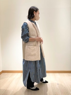 「GEVACO」｜「アイテム（ベスト）」を使った、FREDY&GLOSTER stylingさん（レディース・154cm）の秋コーディネート