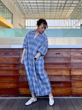 「PENDLETON（ペンドルトン）のアイテム（ワンピース/ドレス）」を使った、FREDY&GLOSTER stylingさん（レディース・160cm）の春コーディネート