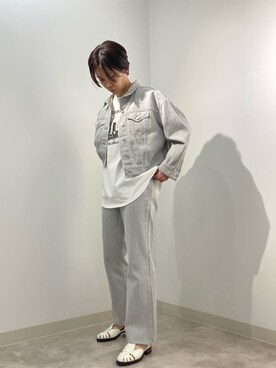 「FREDY&GLOSTER」｜「アイテム（デニムジャケット）」を使った、FREDY&GLOSTER stylingさん（レディース・160cm）の冬コーディネート