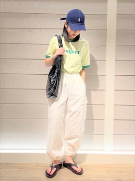 「fredy repit（フレディレピ）のアイテム（帽子）」を使った、FREDY&GLOSTER stylingさん（レディース・160cm）の夏コーディネート