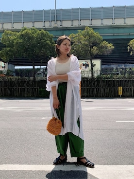 「FREDY&GLOSTER」｜「アイテム（シャツワンピース）」を使った、FREDY&GLOSTER stylingさん（レディース・160cm）の春コーディネート