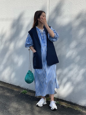 「アイテム（ベスト）」を使った、FREDY&GLOSTER stylingさん（レディース・160cm）の春コーディネート