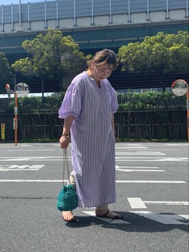 「FREDY&GLOSTER」｜「アイテム（シャツワンピース）」を使った、FREDY&GLOSTER stylingさん（レディース・160cm）の春コーディネート