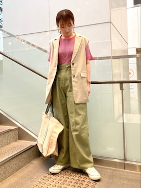 「fredy repit（フレディレピ）のアイテム（バッグ）」を使った、FREDY&GLOSTER stylingさん（レディース・160cm）の春コーディネート