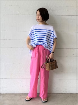 「CACHELLIE（カシェリエ）のアイテム」を使った、FREDY&GLOSTER stylingさん（レディース・160cm）の夏コーディネート