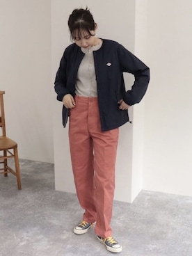 「DANTON」｜「アイテム（ジャケット/アウター）」を使った、FREDY&GLOSTER stylingさん（レディース・160cm）の春コーディネート