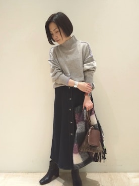 「kakatoo（カカトゥ）のアイテム」を使った、FREDY&GLOSTER stylingさん（レディース・160cm）の冬コーディネート