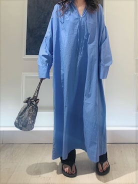 「casselini」｜「アイテム（シャツワンピース）」を使った、FREDY&GLOSTER stylingさん（レディース・160cm）の夏コーディネート
