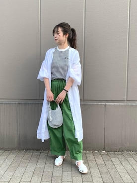 「FREDY&GLOSTER」｜「アイテム（シャツワンピース）」を使った、FREDY&GLOSTER stylingさん（レディース・160cm）の春コーディネート