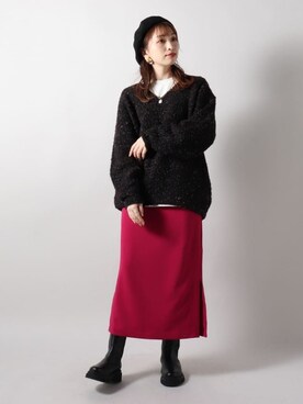 「fredy repit（フレディレピ）のアイテム（帽子）」を使った、FREDY&GLOSTER stylingさん（レディース・160cm）の冬コーディネート