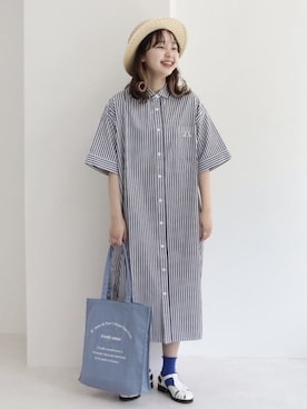 「FREDY&GLOSTER」｜「アイテム（シャツワンピース）」を使った、FREDY&GLOSTER stylingさん（レディース・160cm）の春コーディネート