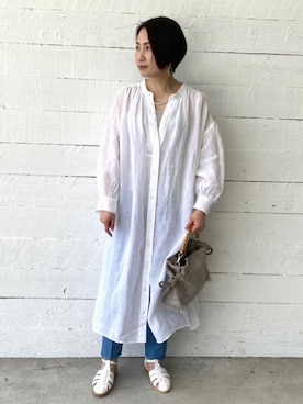 「FREDY&GLOSTER」｜「アイテム（シャツワンピース）」を使った、FREDY&GLOSTER stylingさん（レディース・154cm）の春コーディネート