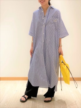 「イエローバッグ」｜FREDY&GLOSTER stylingさん（レディース・160cm）の夏コーディネート