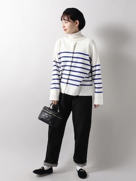 「fredy repit（フレディレピ）のアイテム（帽子）」を使った、FREDY&GLOSTER stylingさん（レディース・160cm）の冬コーディネート