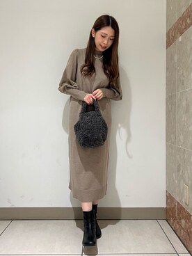 FREDY&GLOSTER stylingさん（レディース・163cm）の冬コーディネート