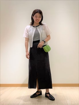 「シャツカーディガン」｜FREDY&GLOSTER stylingさん（レディース・160cm）の夏コーディネート