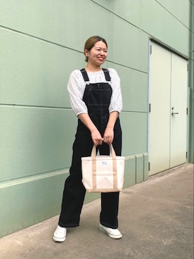 「ピクニック」｜「アイテム（オールインワン・サロペット）」を使った、FREDY&GLOSTER stylingさん（レディース・160cm）の春コーディネート