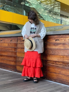 「fredy repit（フレディレピ）のアイテム（帽子）」を使った、FREDY&GLOSTER stylingさん（レディース・160cm）の春コーディネート