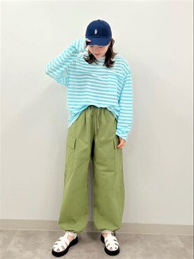 「fredy repit（フレディレピ）のアイテム（帽子）」を使った、FREDY&GLOSTER stylingさん（レディース・160cm）の夏コーディネート