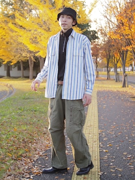 「URBAN RESEARCH（アーバンリサーチ）のアイテム（帽子）」を使った、ゆういさん（メンズ・181cm）の冬コーディネート