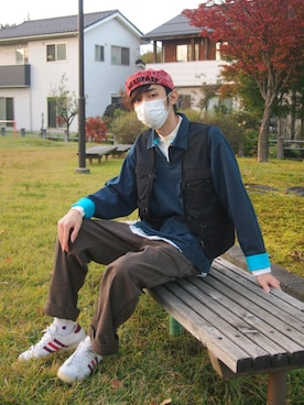 「DOARAT（ドゥアラット）のアイテム」を使った、ゆういさん（メンズ・181cm）の秋コーディネート