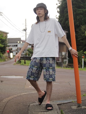 「MALAIKA（マライカ）のアイテム」を使った、ゆういさん（メンズ・181cm）の夏コーディネート