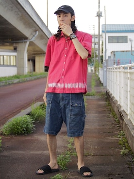 「Alpha Industries（アルファインダストリーズ）のアイテム（デニムパンツ）」を使った、ゆういさん（メンズ・181cm）の秋コーディネート