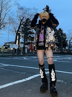 「網タイツ」｜🍠さん（レディース・153cm）の夏コーディネート