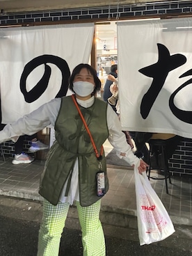 「ぽっちゃりコーデ」｜「アイテム（PC・スマホグッズ/家電）」を使った、ピヨさん（レディース・150cm）の秋コーディネート