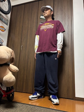 「GILDAN（ギルダン）のアイテム」を使った、aaajiさん（メンズ・174cm）の夏コーディネート